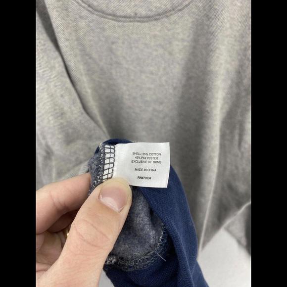 Orvis Sweater Mens Size XX-Large Gray Pullover Quarter Zip World Flags Collar - Picture 5 of 7